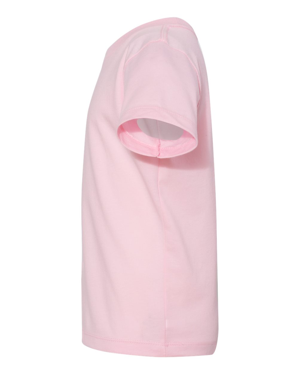 Left View of Pink Toddler Jersey Tee - 3001T