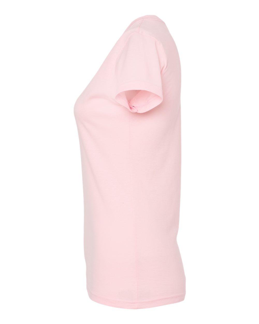 Left View of Pink Women&#39;s Fine Jersey Slim Fit T-Shirt - 213