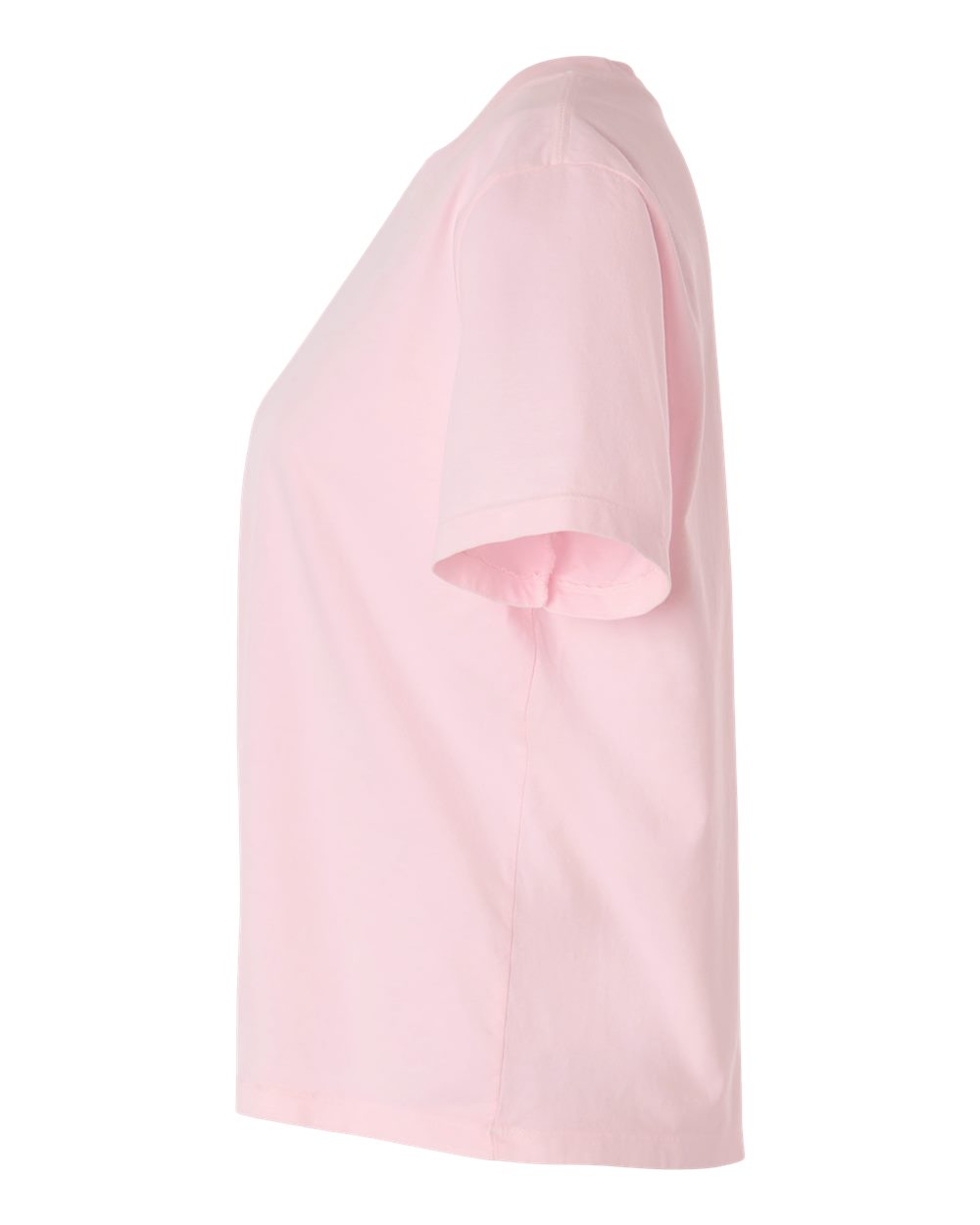 Left View of Pink Women's Garment-Dyed Tee - 6110GD