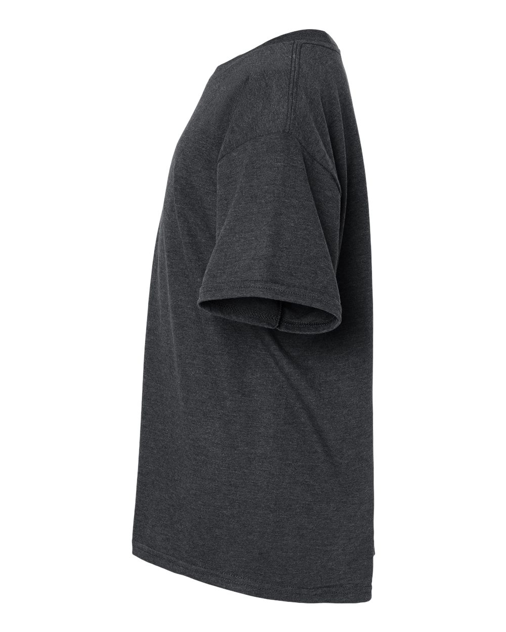 Left View of Pitch Black Mist Softstyle® Youth CVC T-Shirt - 64000BCVC
