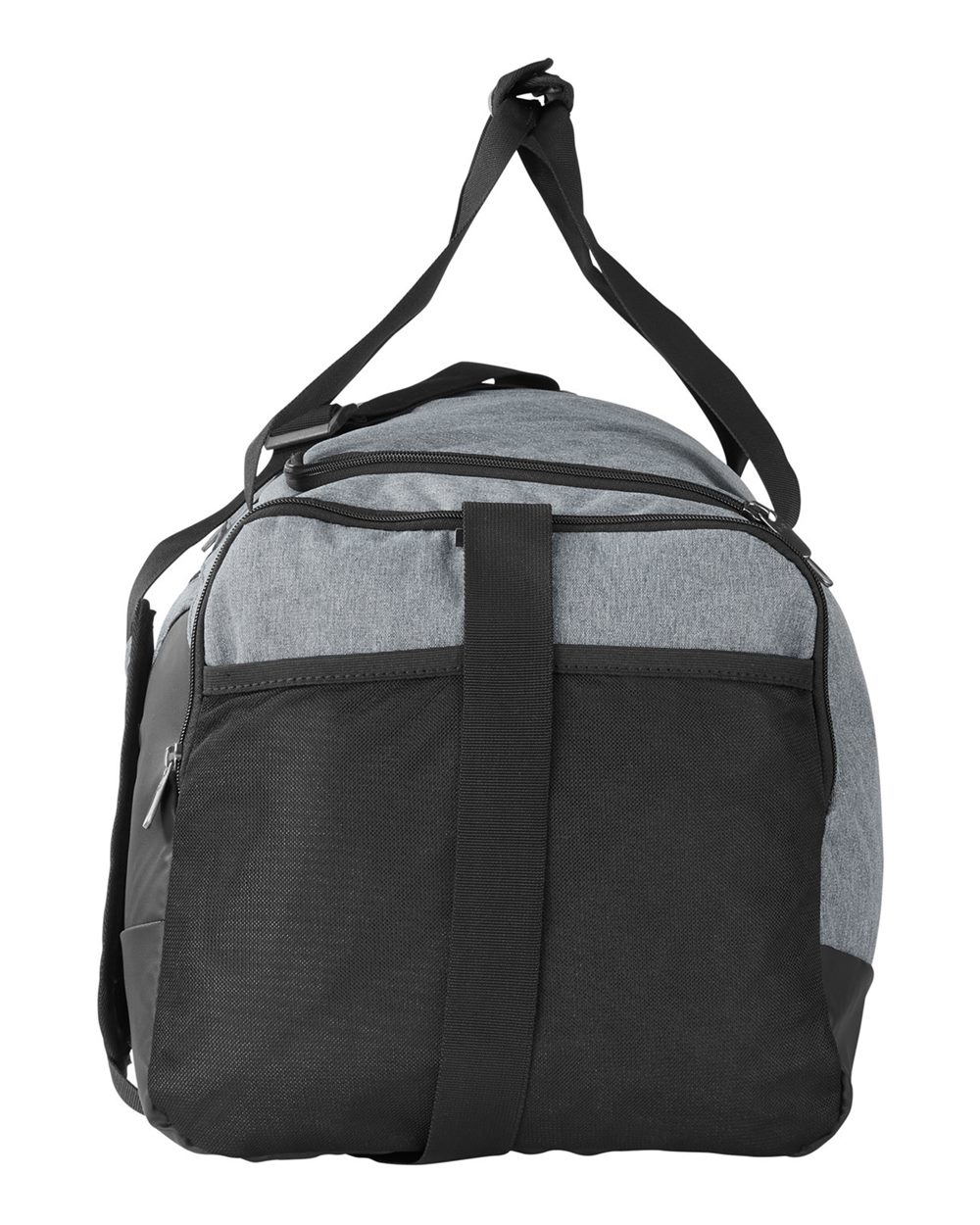 Left View of Pitch Grey Medium Heather/ Black Undeniable 5.0 MD duffle bag - 1369223 plain