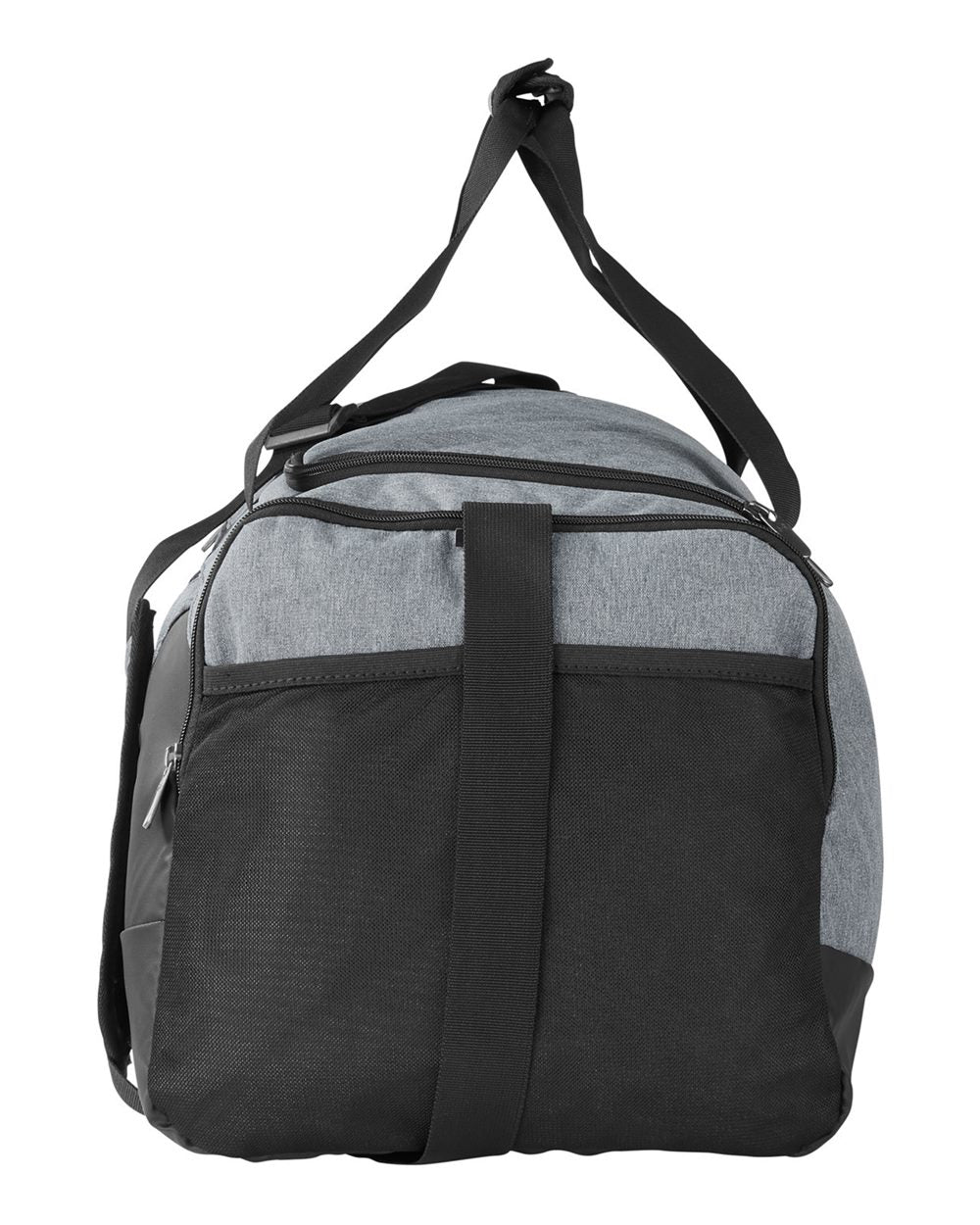 Left View of Pitch Grey Medium Heather/ Black Undeniable 5.0 MD duffle bag - 1369223 plain