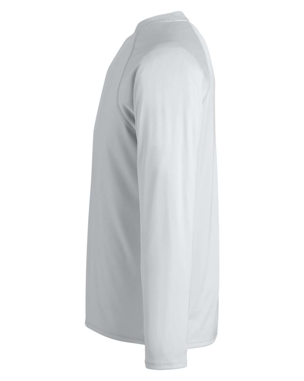 Left View of Platinum Unisex Ultra UVP™ Marina Raglan Long Sleeve T-Shirt - CE110