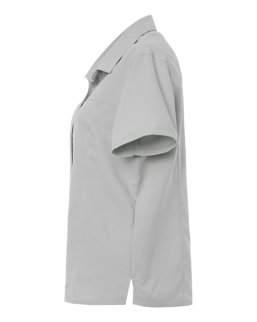 Left View of Platinum Women's UltraUVP Shoreline Short Sleeve Staff Shirt - CE520W plain