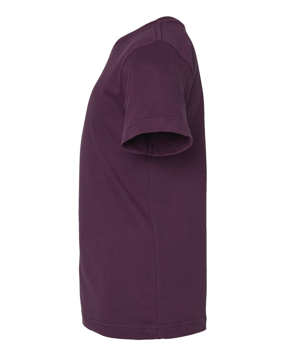 Left View of Plum Youth Fine Jersey Tee - 6101