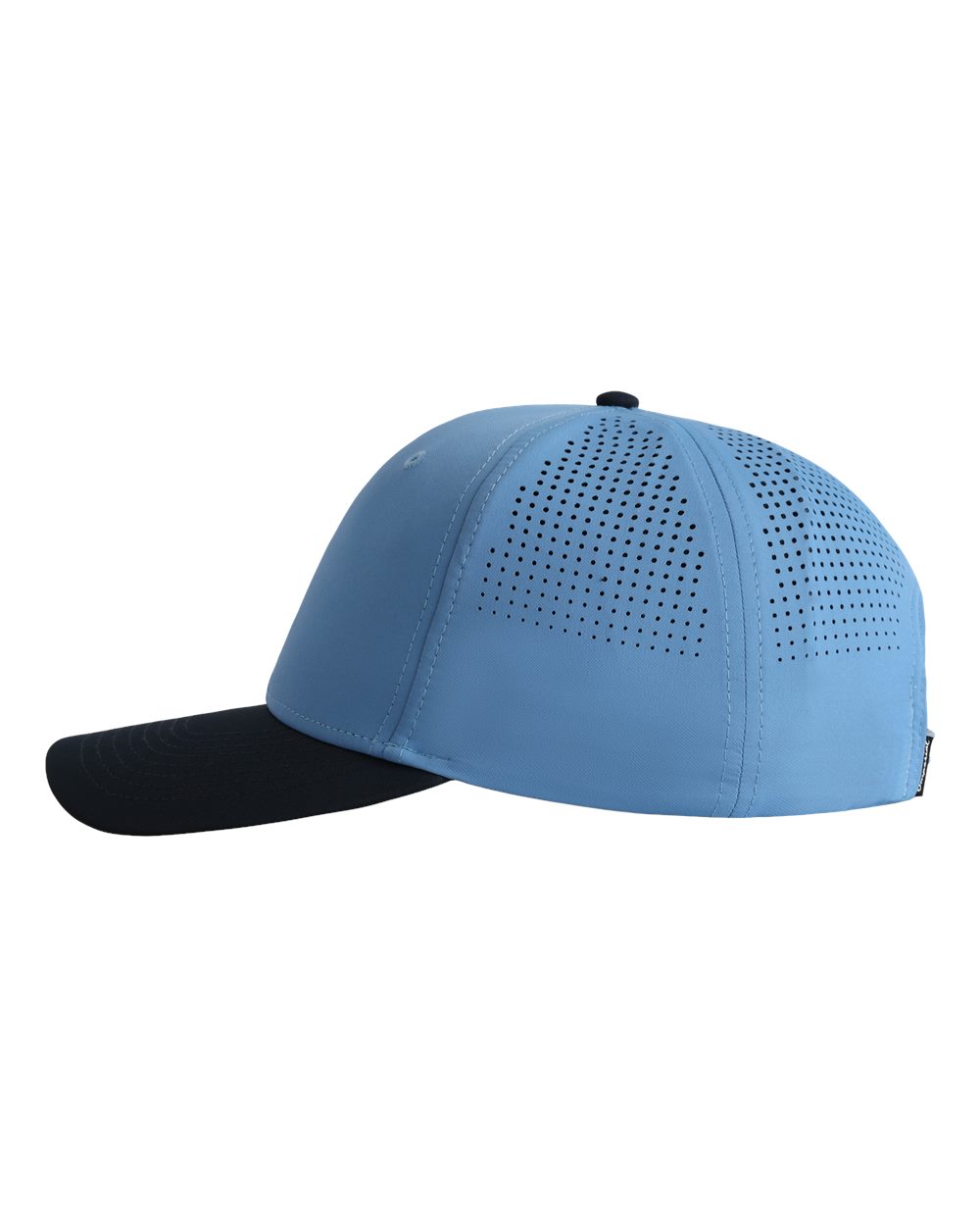 Left View of Powder Blue/ Navy The Elements Recycled Two-Tone Performance Cap - 7064 plain