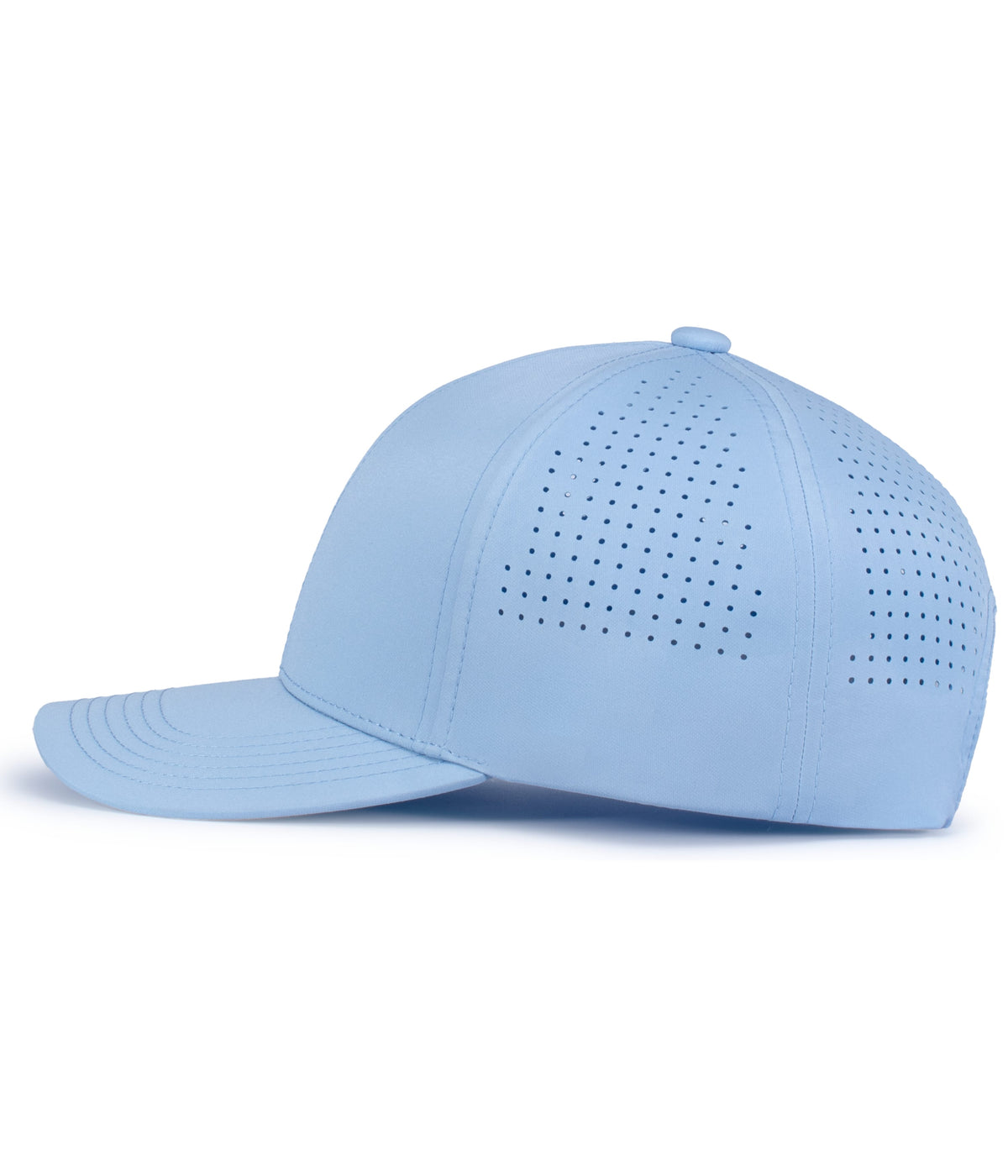 Left View of POWDER BLUE WEEKENDER LTWT PERF SNAPBACK