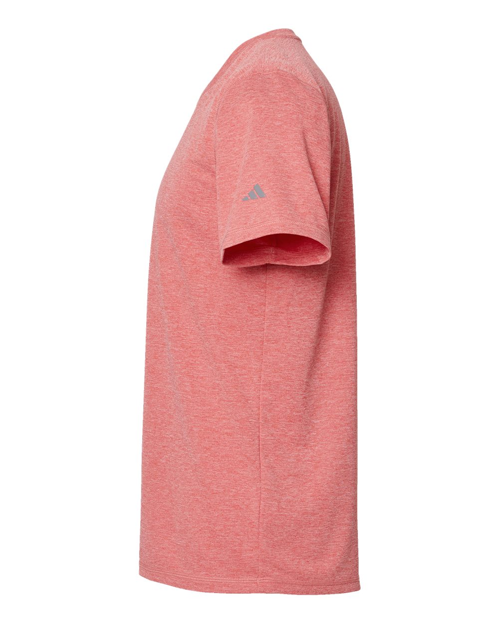 Left View of Power Red Heather Sport T-Shirt - A376