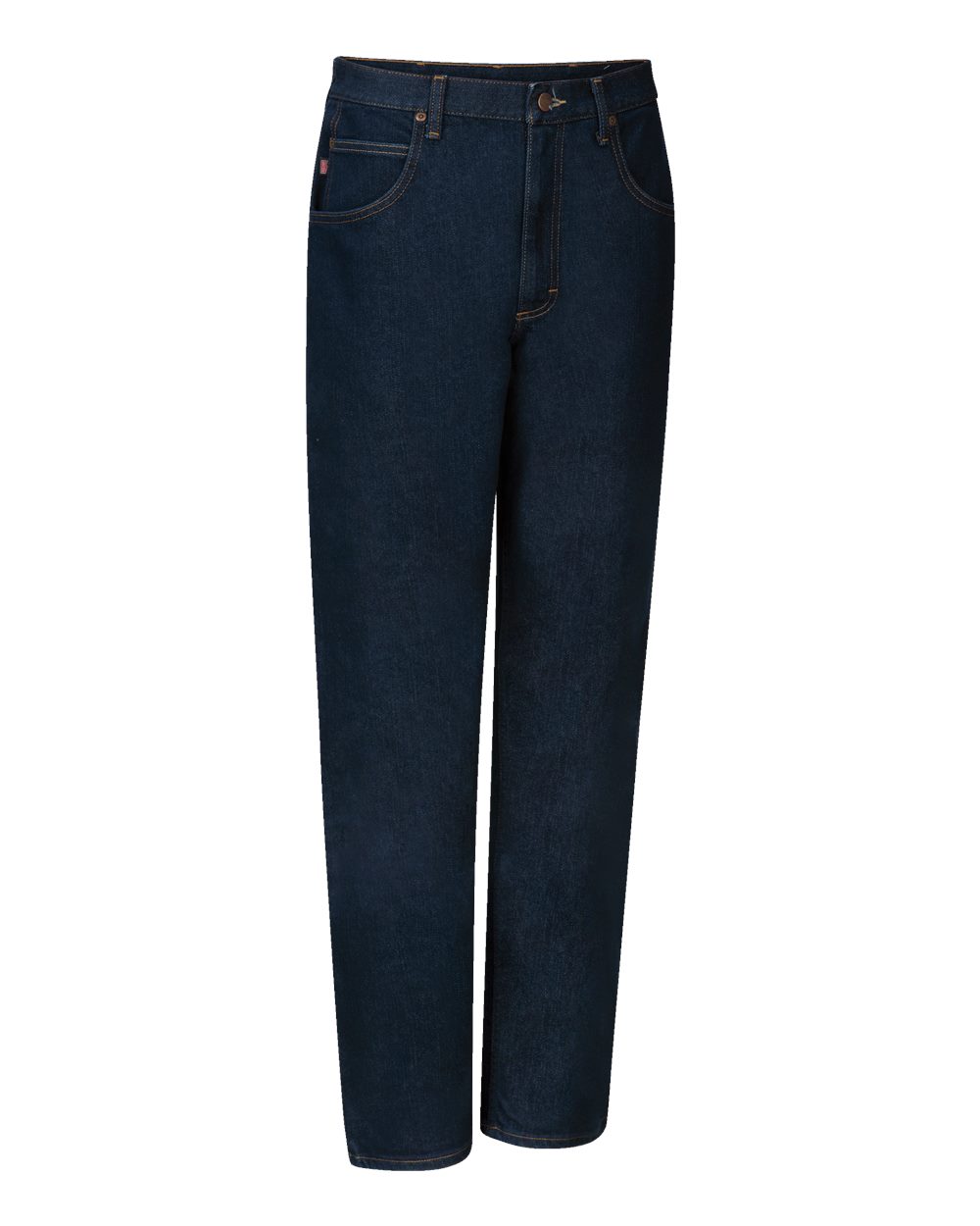 Left View of Prewashed Indigo - 32I Dura-Kap Flex Work Jeans - PD90