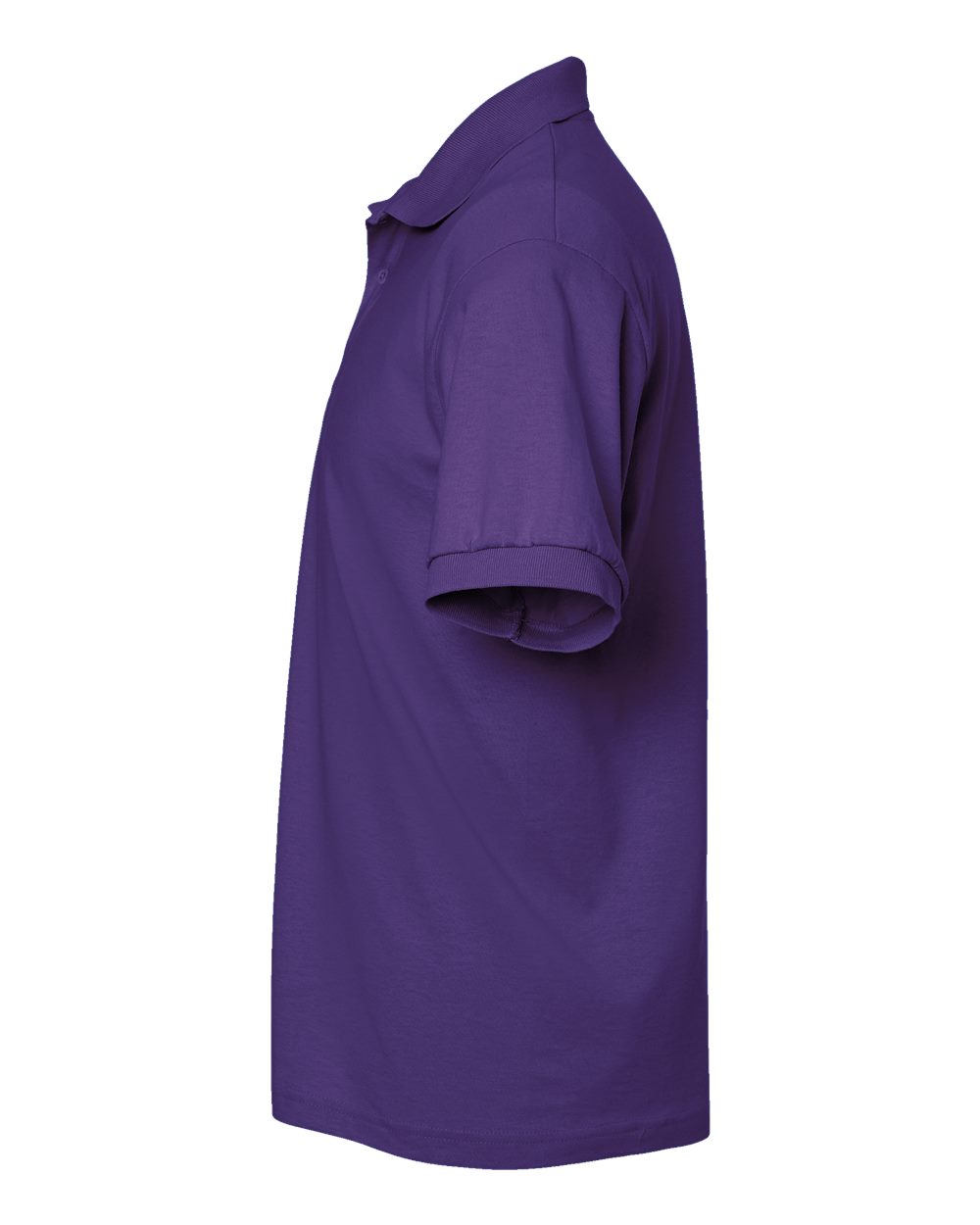 Left View of Purple DryBlend® Jersey Polo - 8800
