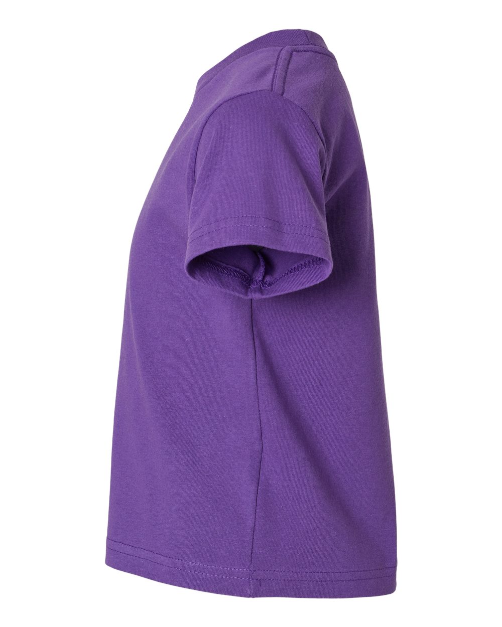 Left View of Purple Juvy Youth Short Sleeve T-Shirt - 3301J