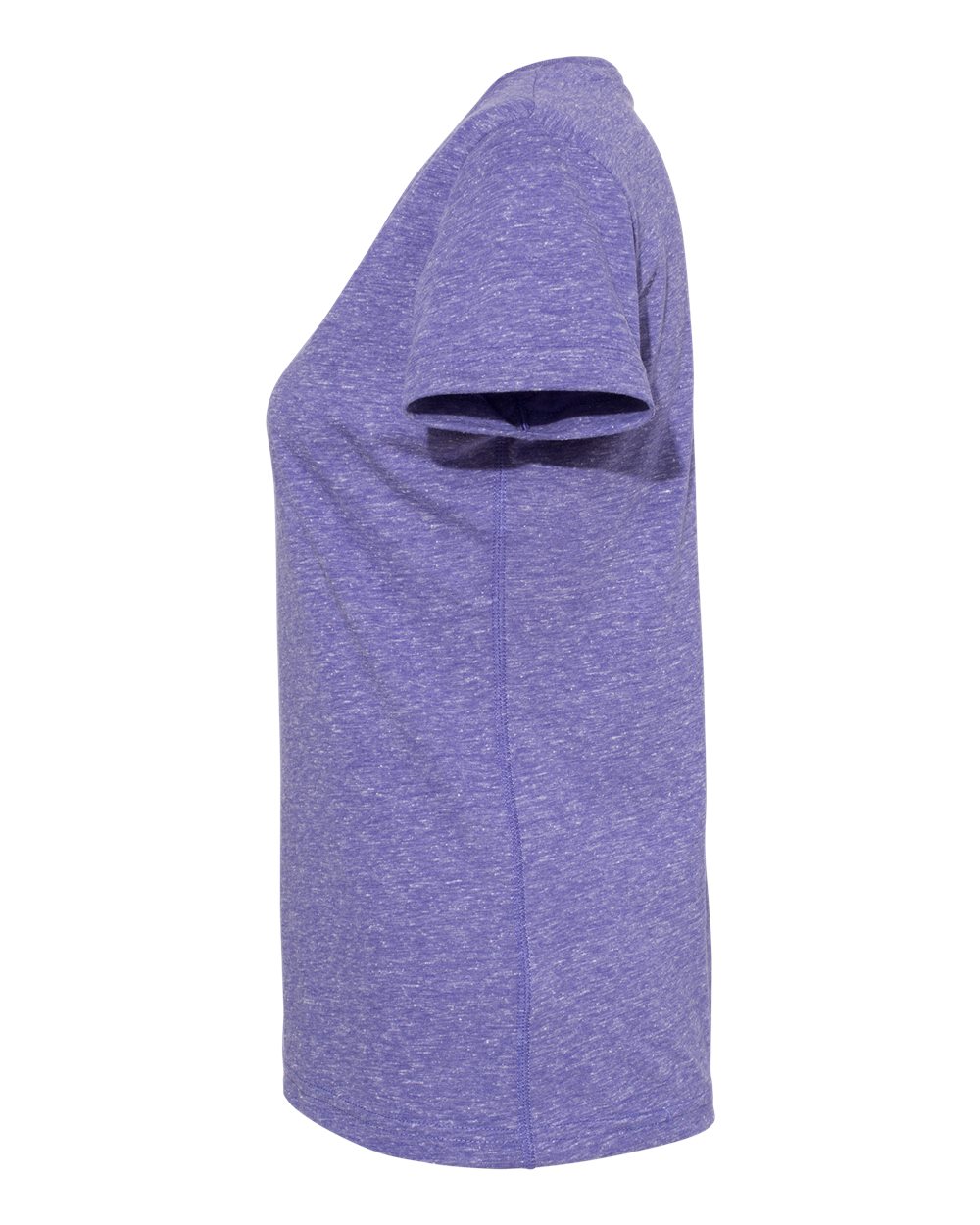 Left View of Purple Melange Women&#39;s Harborside Mélange V-Neck Tee - 3591