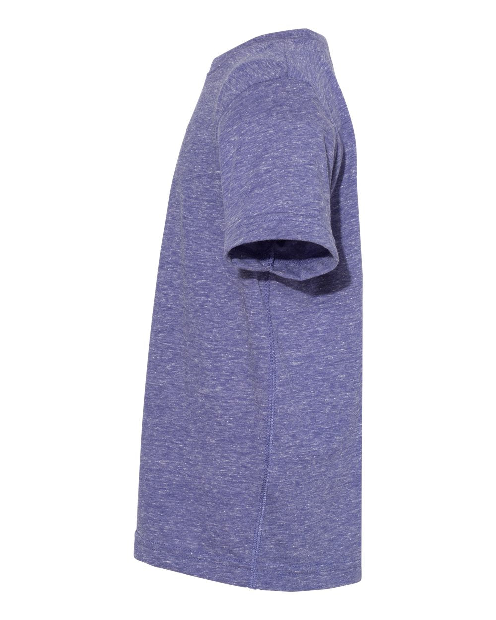 Left View of Purple Melange Youth Harborside Mélange Tee - 6191