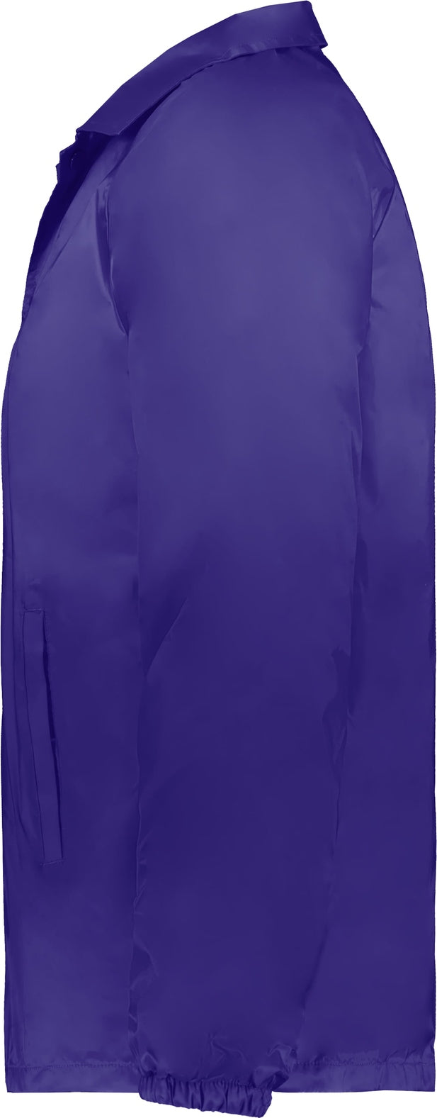 Left View of PURPLE NYLON COACH S JACKET/LINED