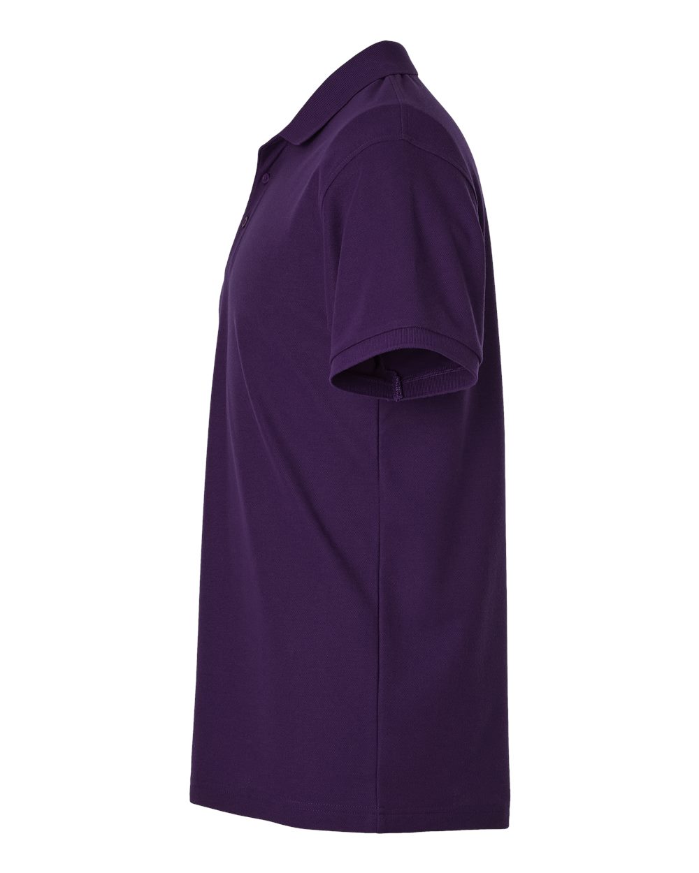 Left View of Purple Pique Polo - 62800