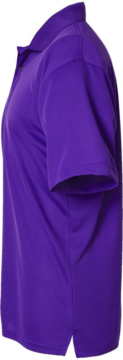 Left View of Purple Saratoga Performance Mini Mesh Polo - 100