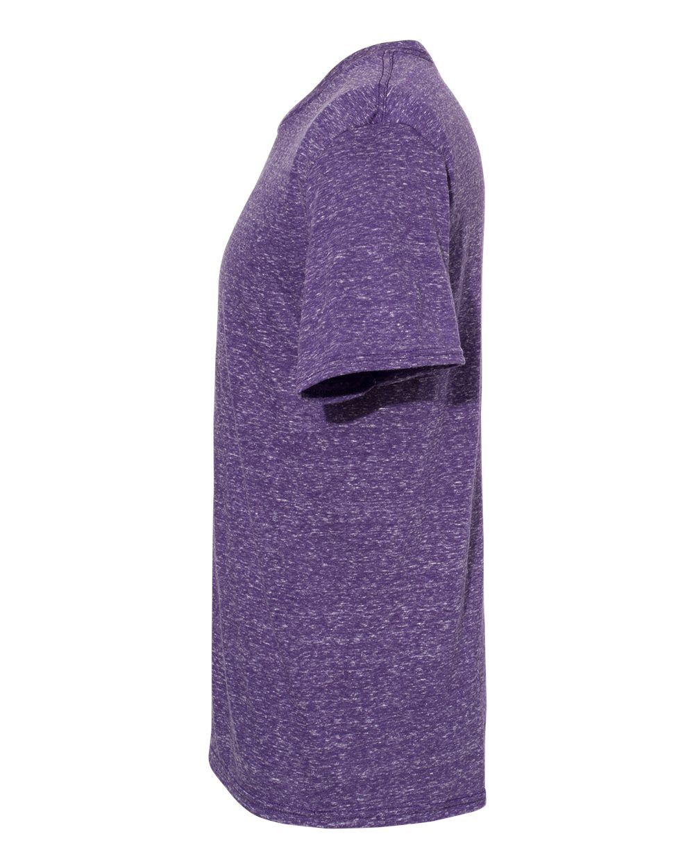 Left View of Purple Snow Heather Jersey T-Shirt - 88MR