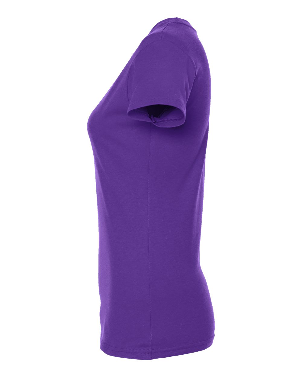 Left View of Purple Women&#39;s Fine Jersey Slim Fit T-Shirt - 213