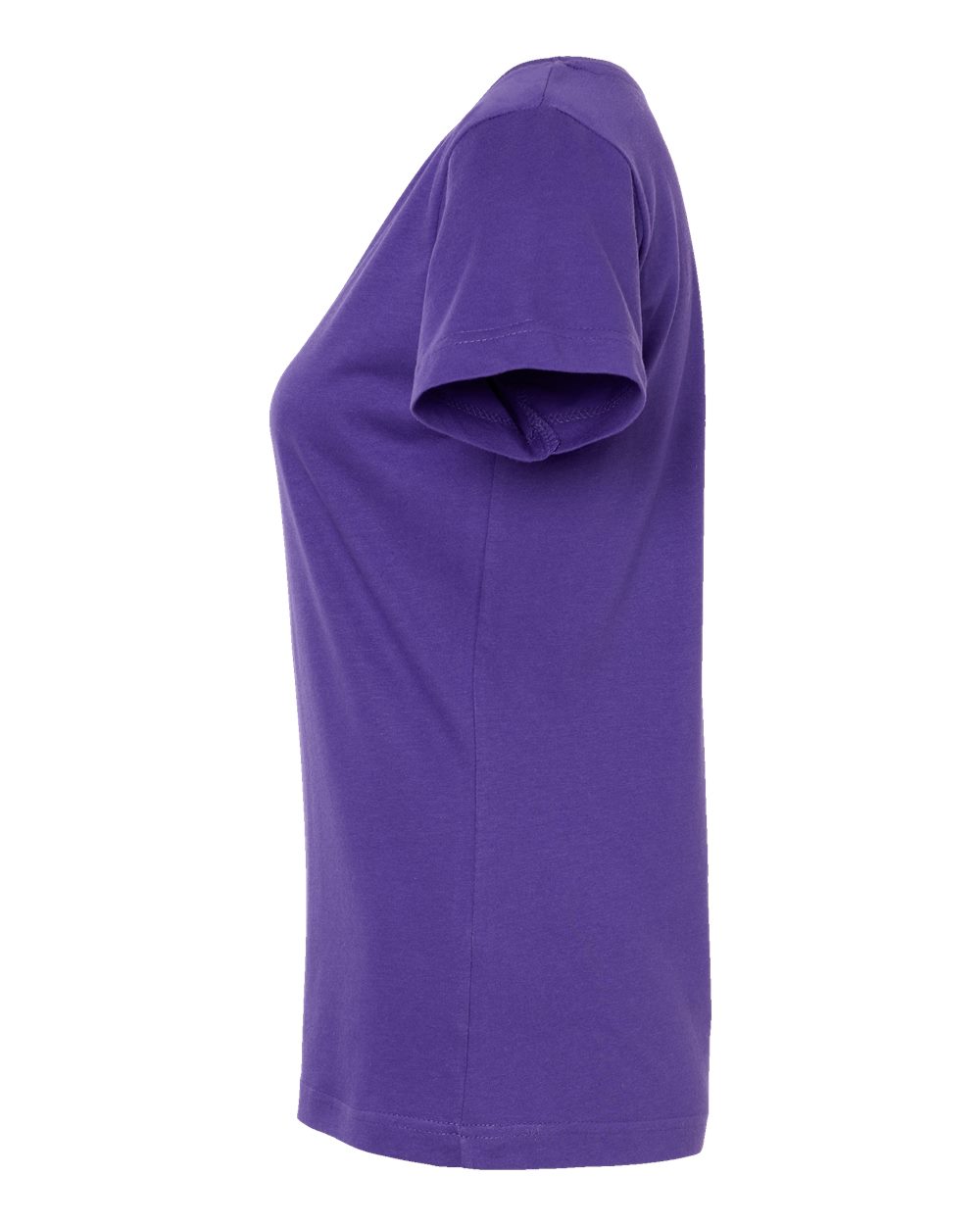 Left View of Purple Women's Fine Jersey Tee - 3516