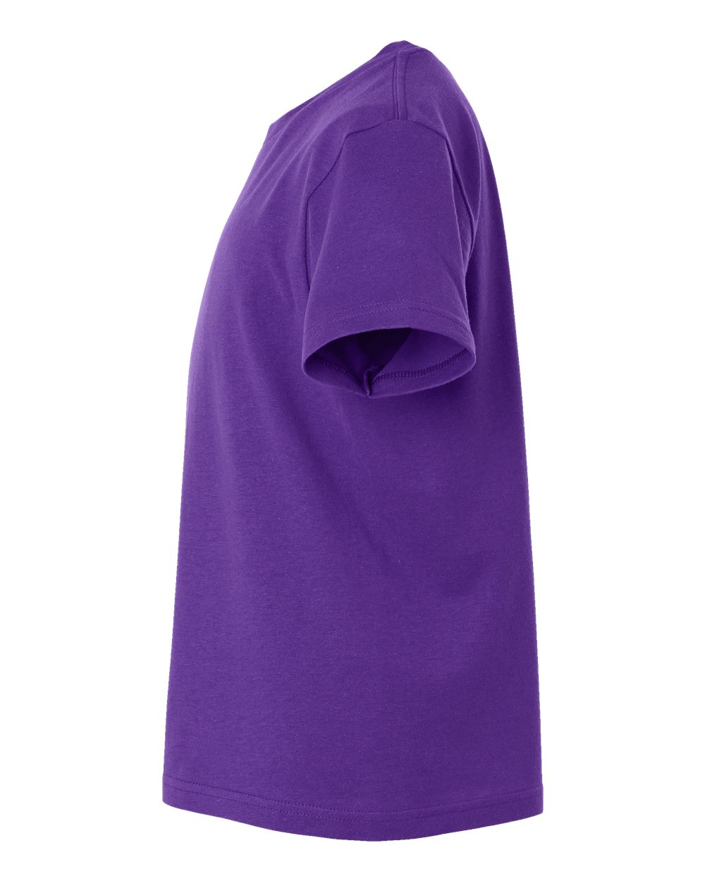 Left View of Purple Youth Fine Jersey T-Shirt - 235