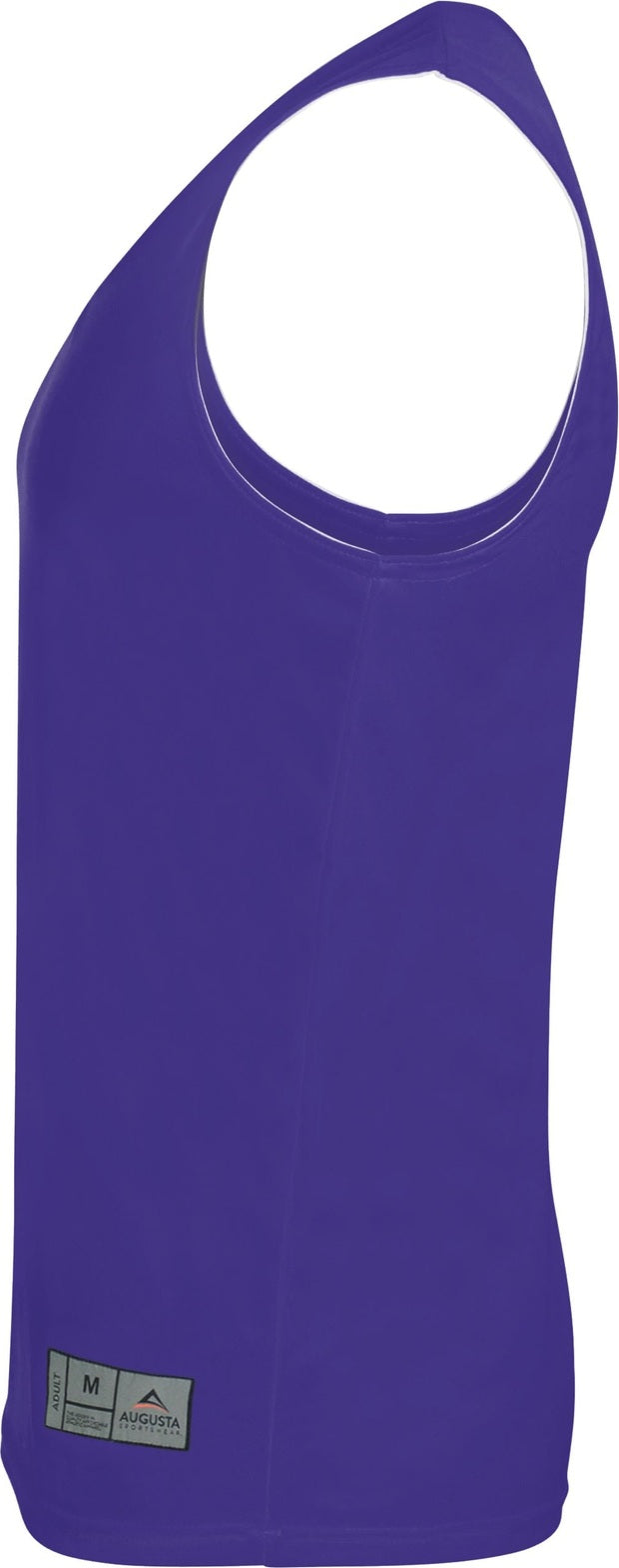 Left View of PURPLE/WHITE REVERSIBLE WICKING TANK