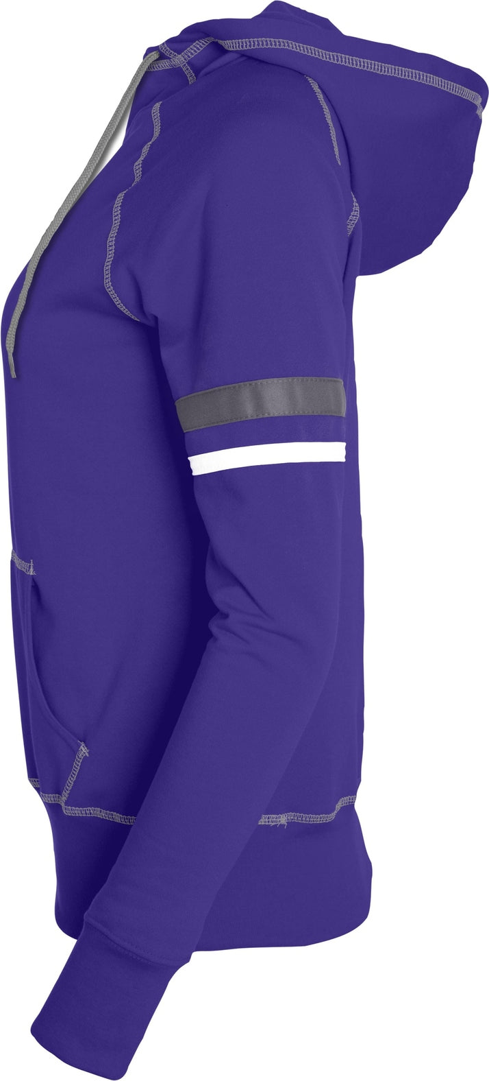 Left View of PURPLE/WHITE/GRAPHITE LADIES SPRY HOODY