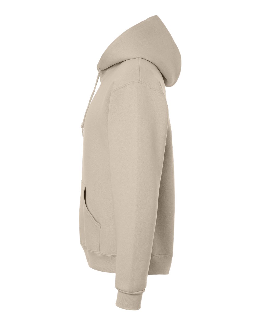 Left View of Putty Rugged Hooded Sweatshirt - H12MR