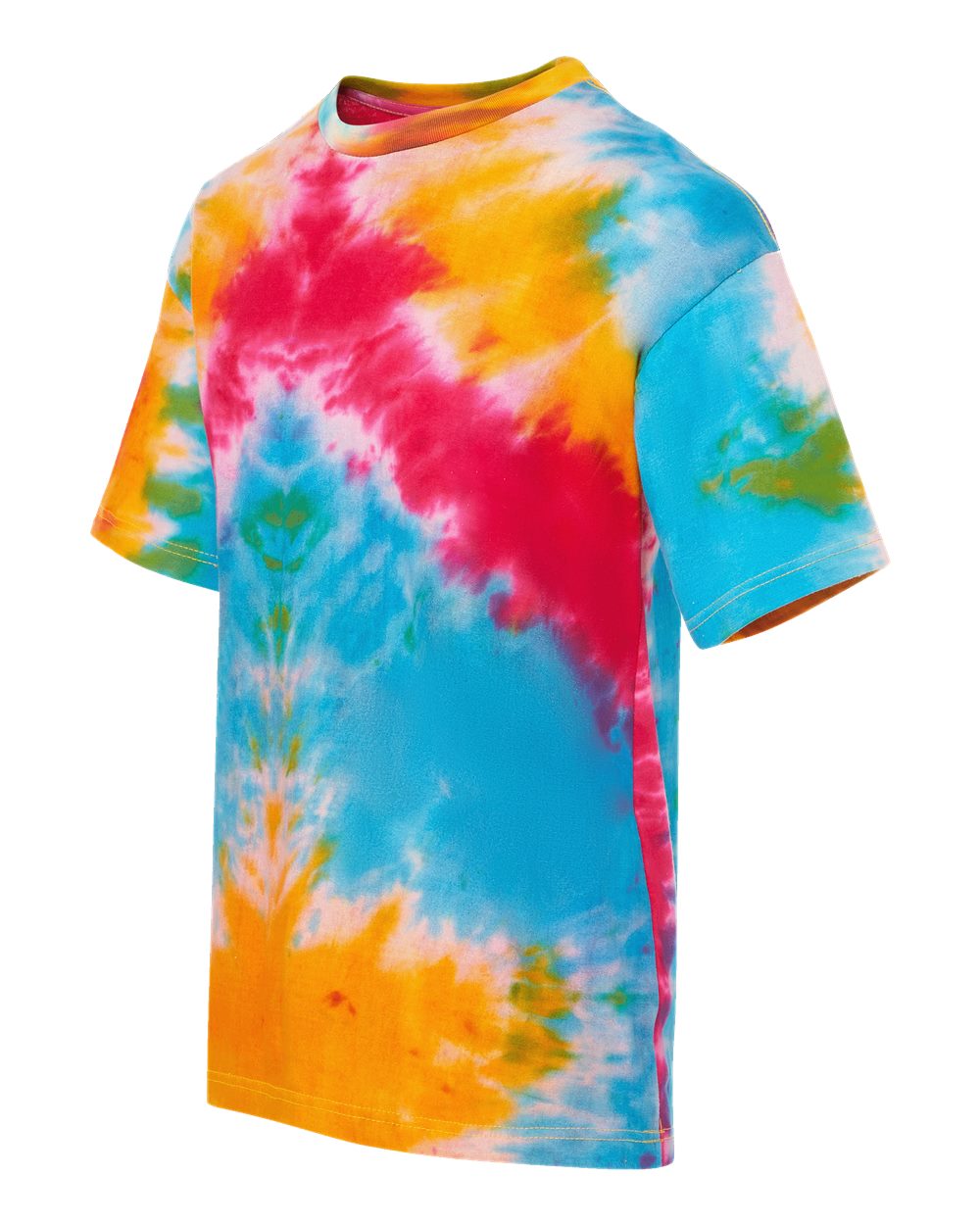 Left View of Rainbow Tie Dye Crazy T-Shirt - 201