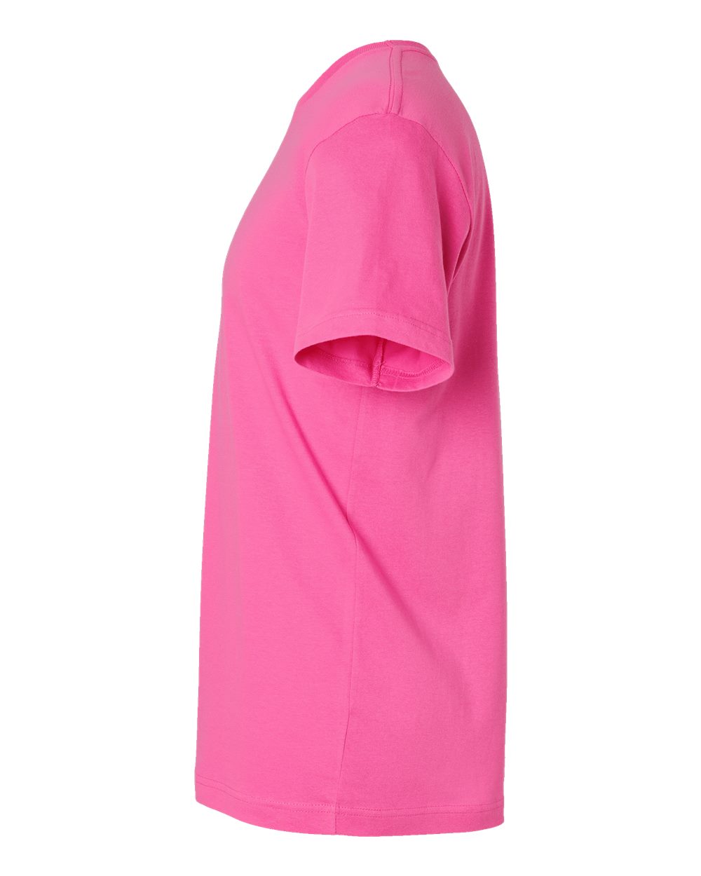 Left View of Raspberry Fine Jersey Tee - 6901