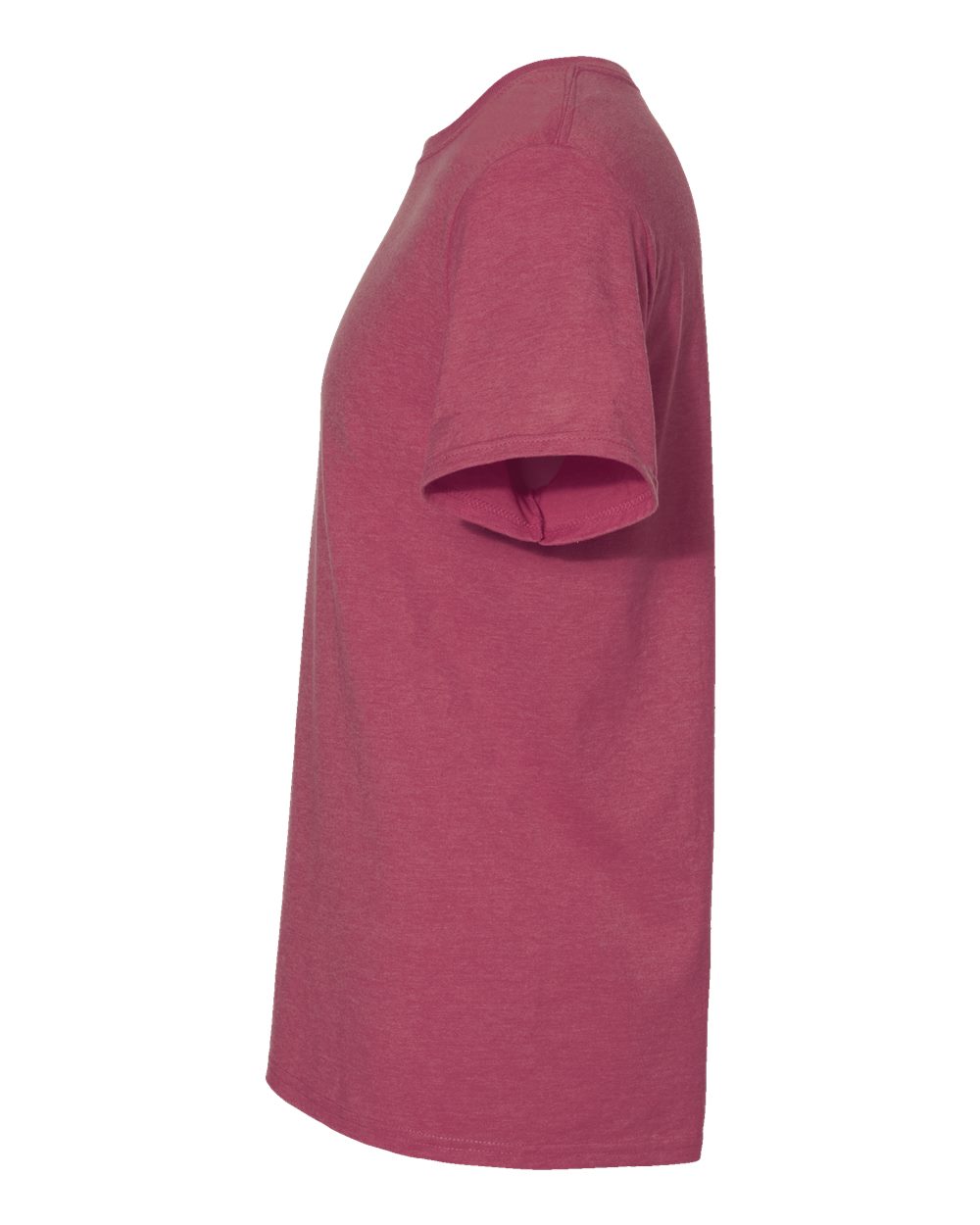Left View of Raspberry Heather Premium Blend Ring-Spun T-Shirt - 560MR