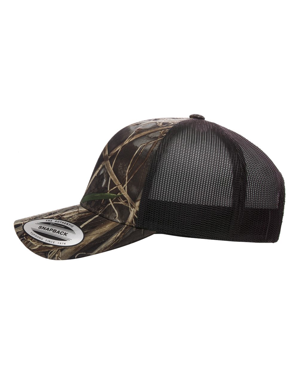 Left View of Realtree Max7/ Brown Retro Trucker Cap - 6606