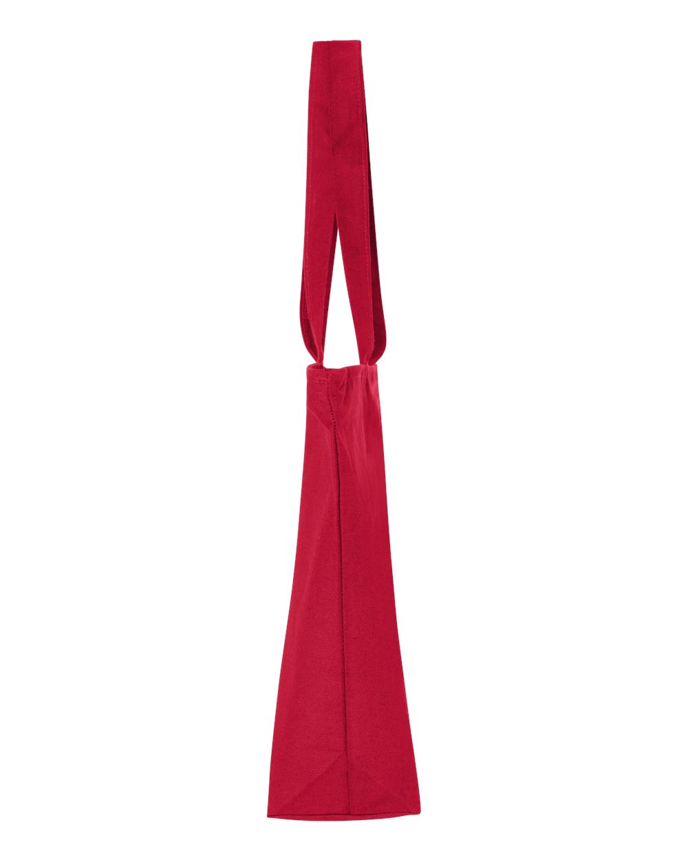 Left View of Red 25L Zippered Tote - Q611