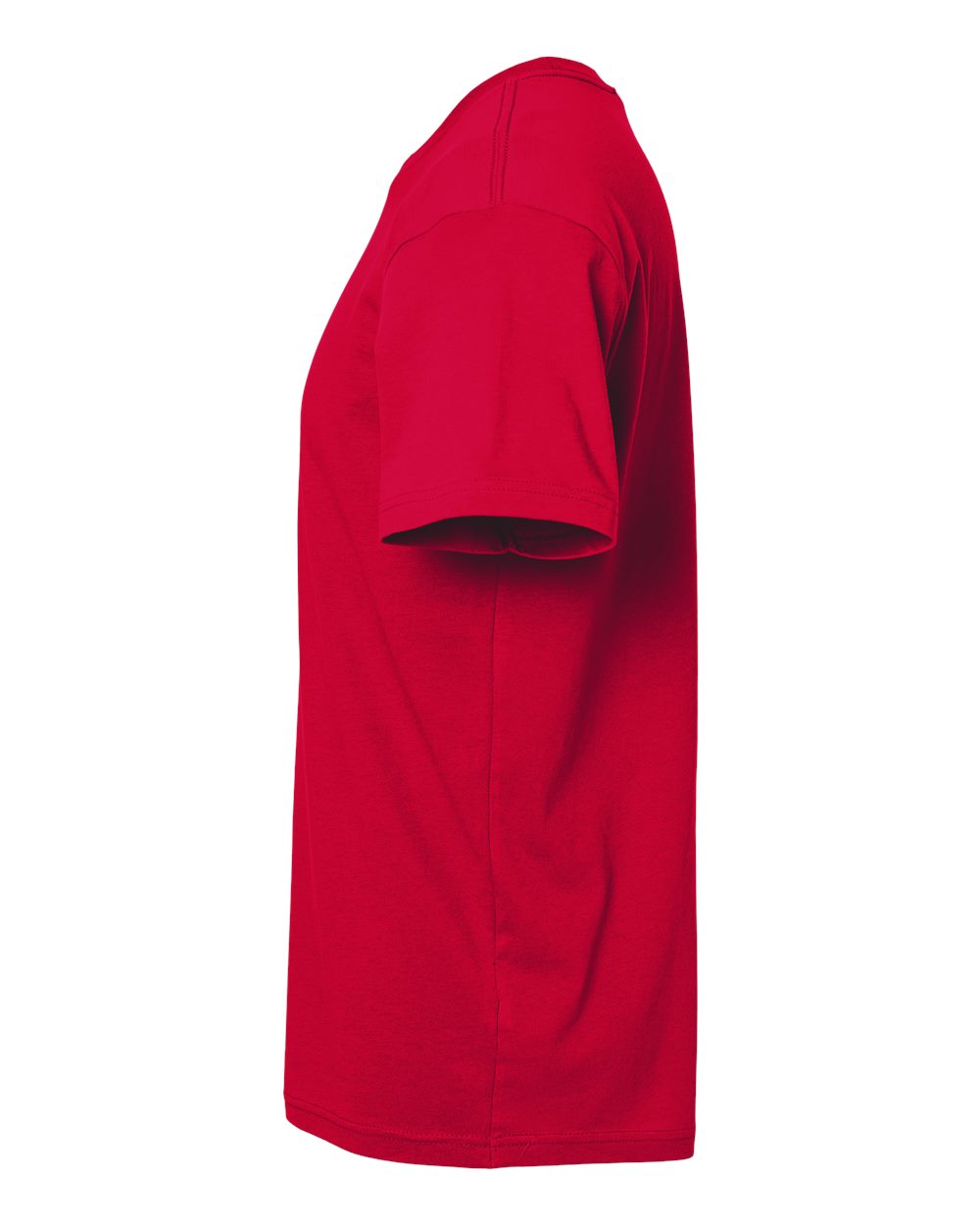 Left View of Red Cotton T-Shirt - 3600