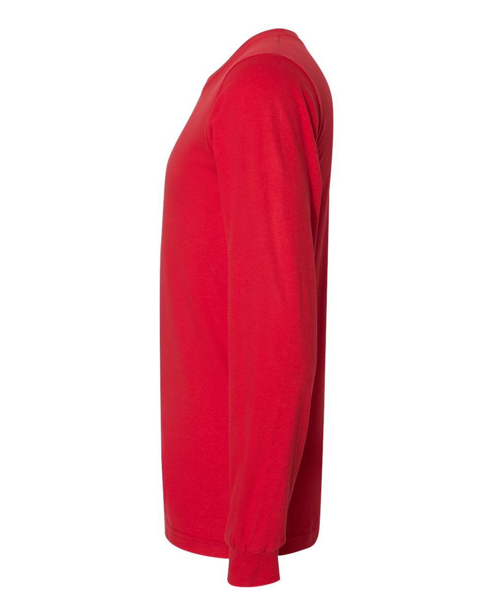 Left View of Red Fine Jersey Long Sleeve Tee - 2007