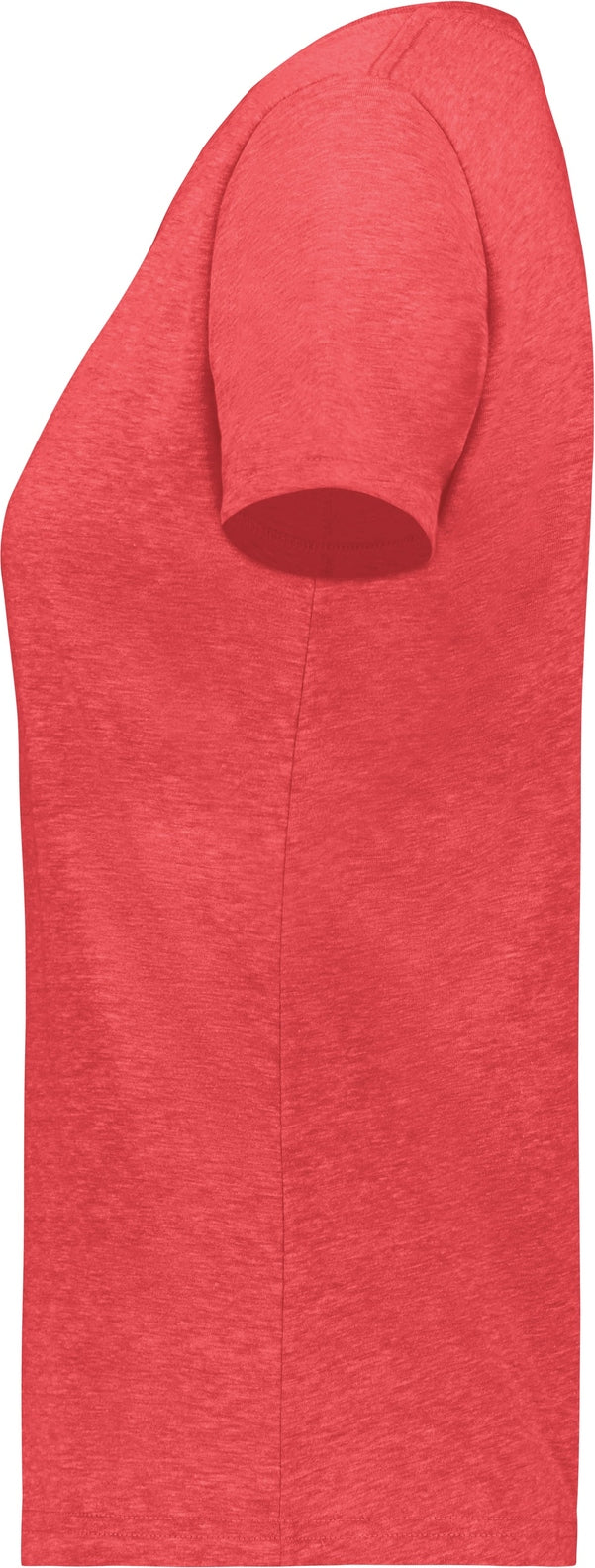 Left View of RED HEATHER LDS ALL-DAY C/B TRI BLND TEE