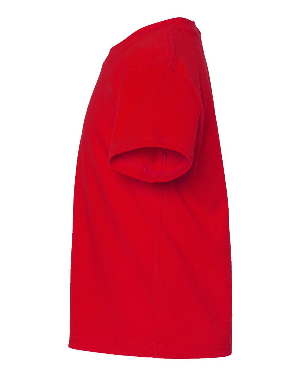 Left View of Red Juvy Youth Short Sleeve T-Shirt - 3301J