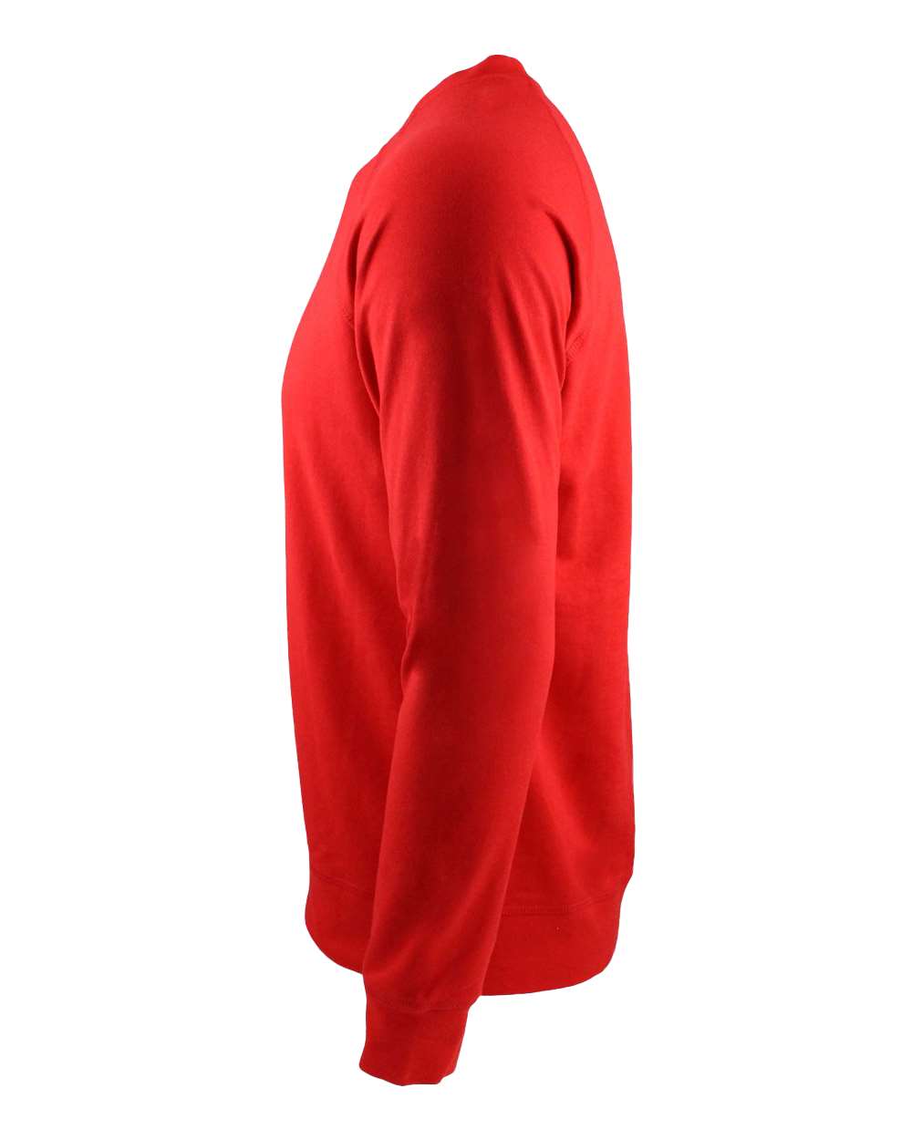 Left View of Red Laguna Raglan Crewneck Sweatshirt - 9000