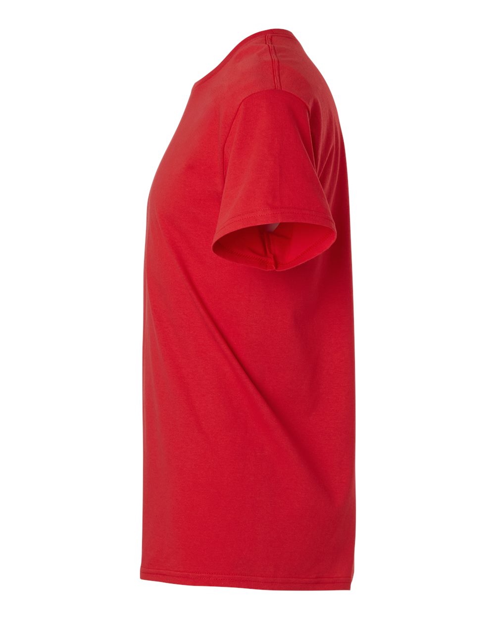 Left View of Red Light Cotton T-Shirt - 3000