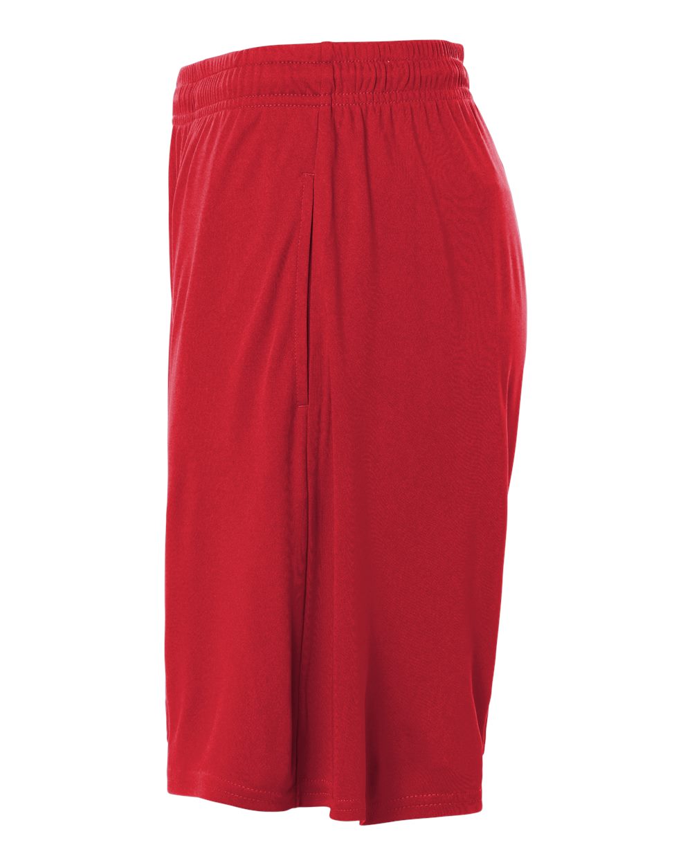 Left View of Red Men's Pro-Lock Performance 7" Shorts with Pockets - 48SH0