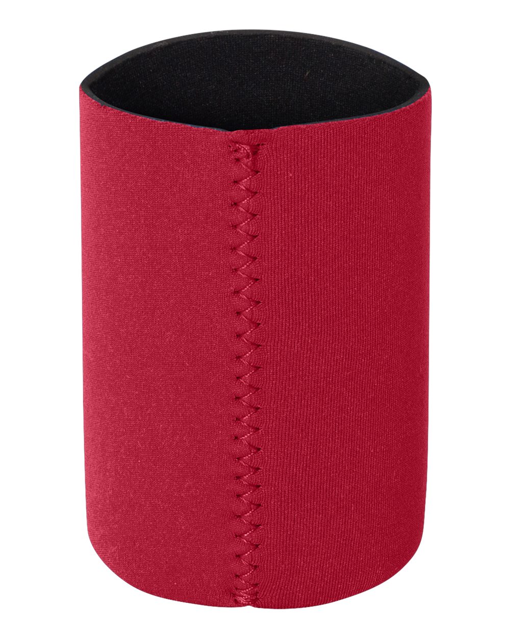 Front View of Red Neoprene Can Holder - FT007