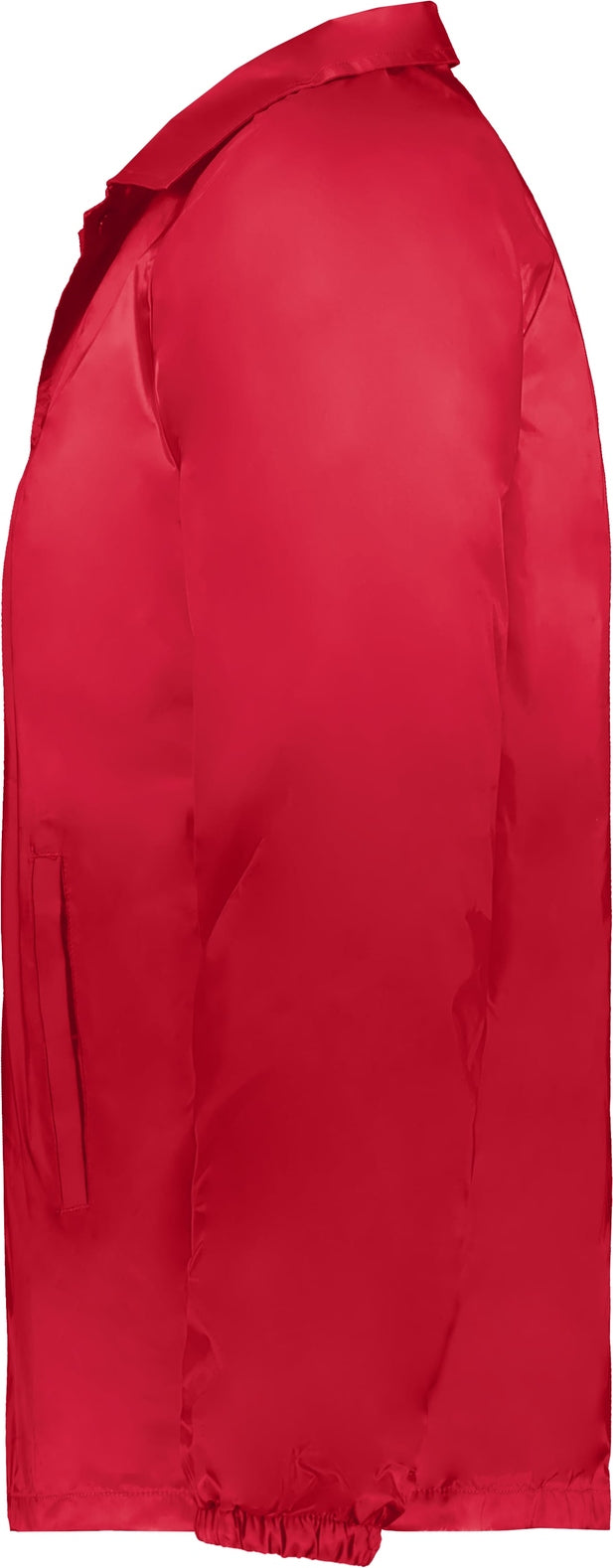 Left View of RED NYLON COACH S JACKET/LINED