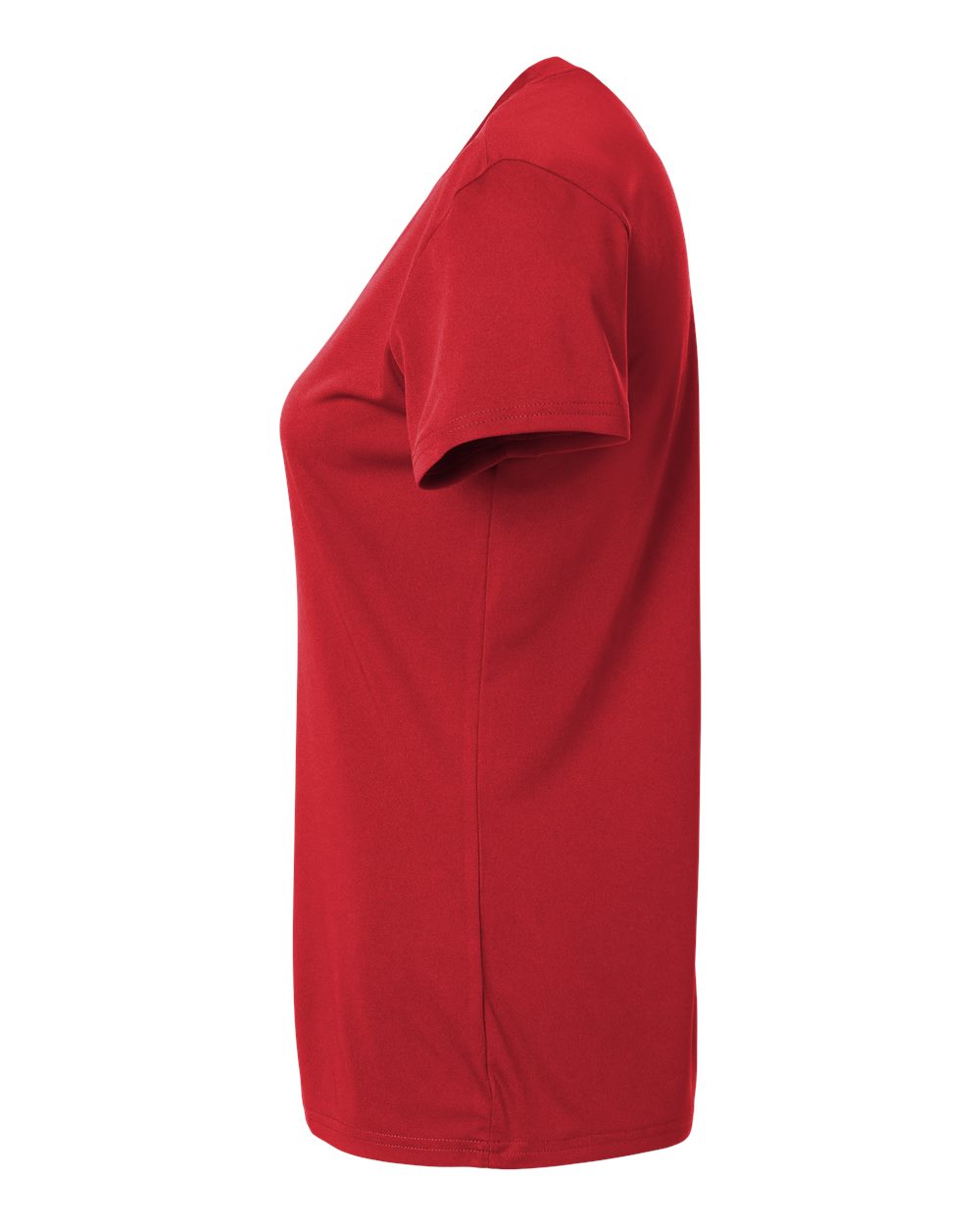 Left View of Red Pro-Lock Women&#39;s Performance T-Shirt - 48000L