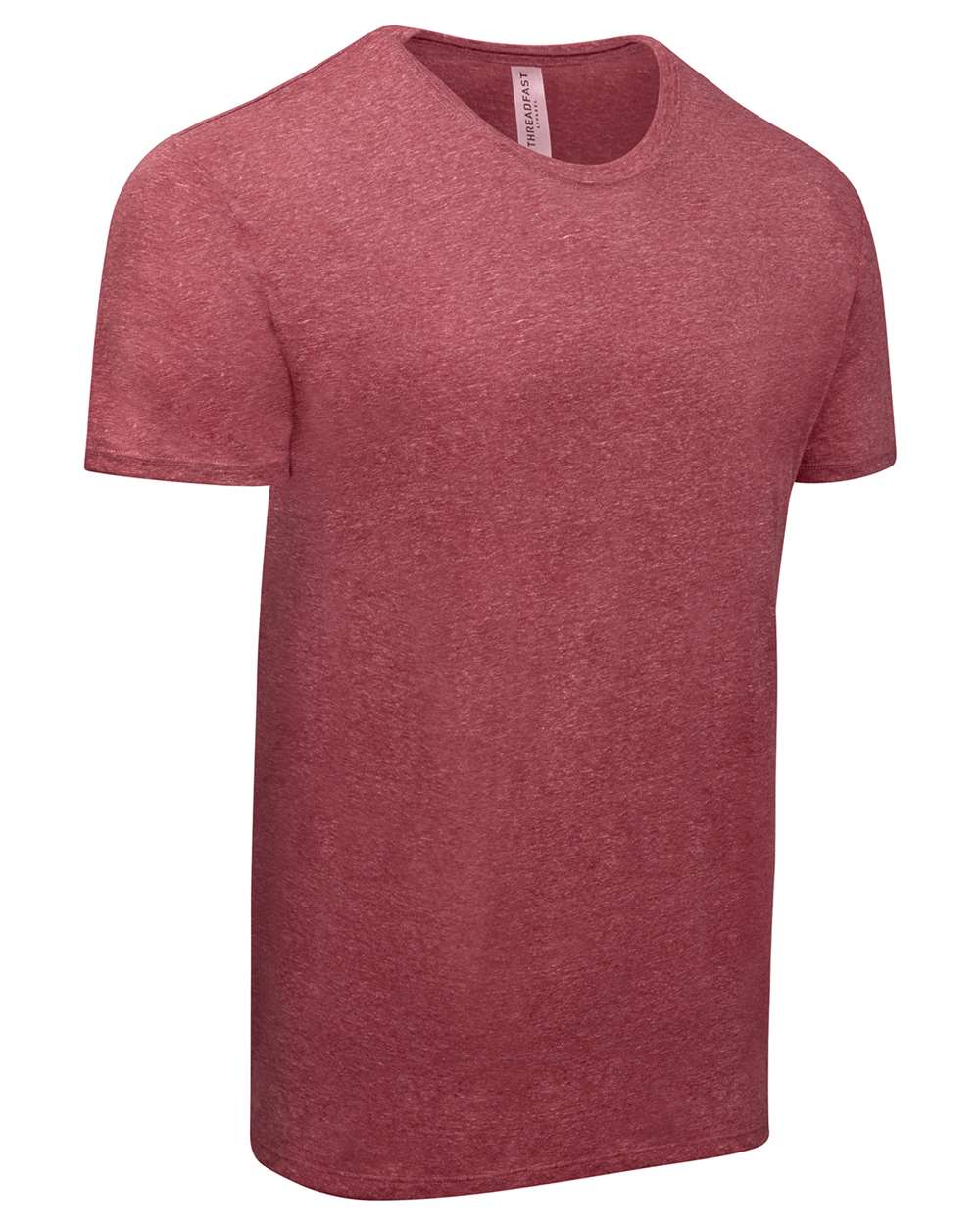 Rear View of Red Triblend Triblend Short-Sleeve T-Shirt - 102A