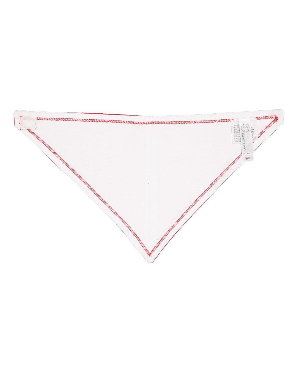 Left View of Red/ White Premium Jersey Bandana Bib - 1012