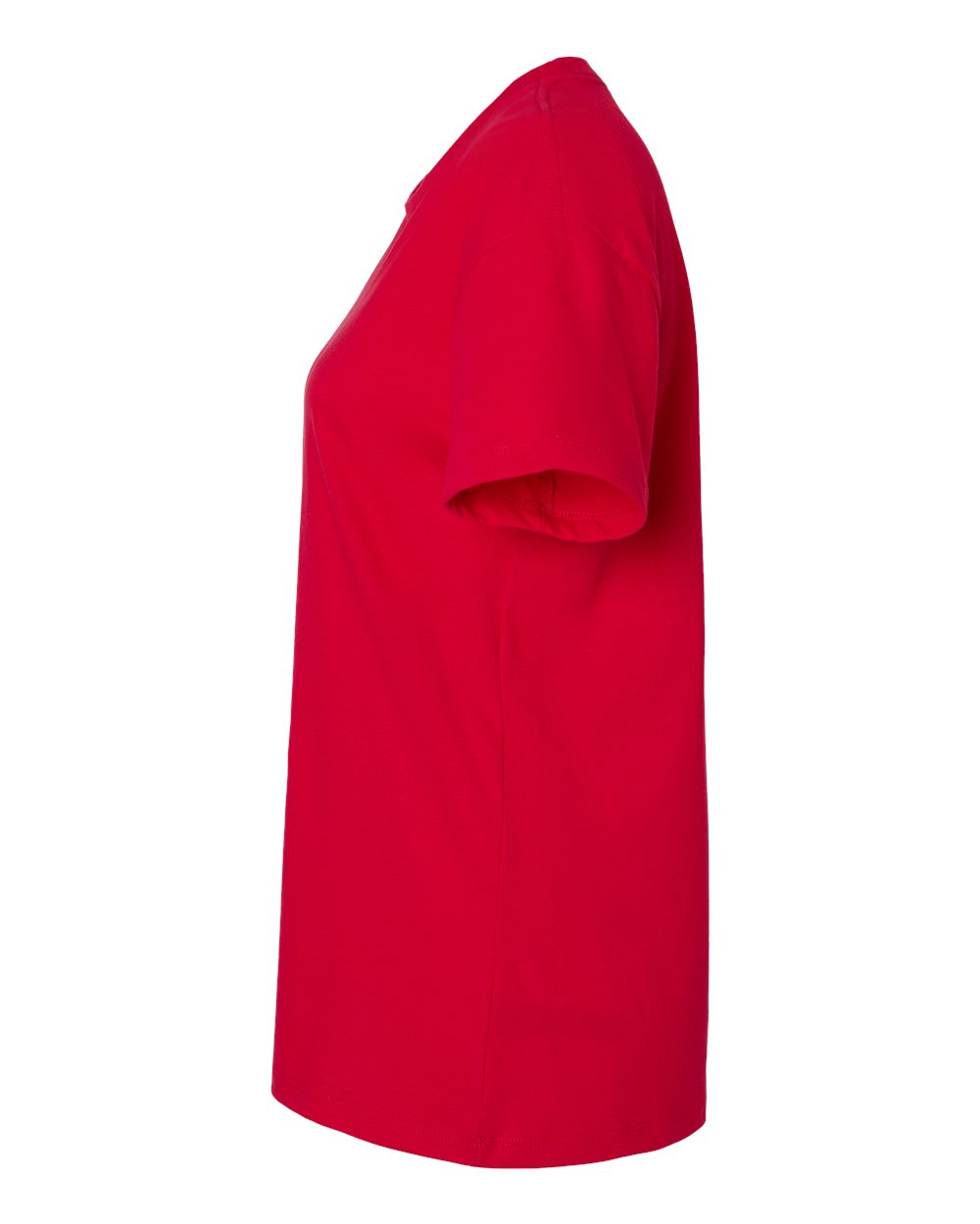 Left View of Red Women&#39;s Cotton Relaxed T-Shirt - 3910