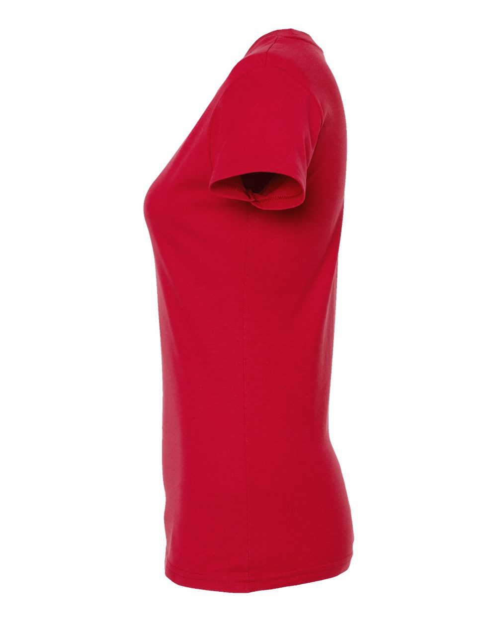 Left View of Red Women&#39;s Fine Jersey Slim Fit T-Shirt - 213