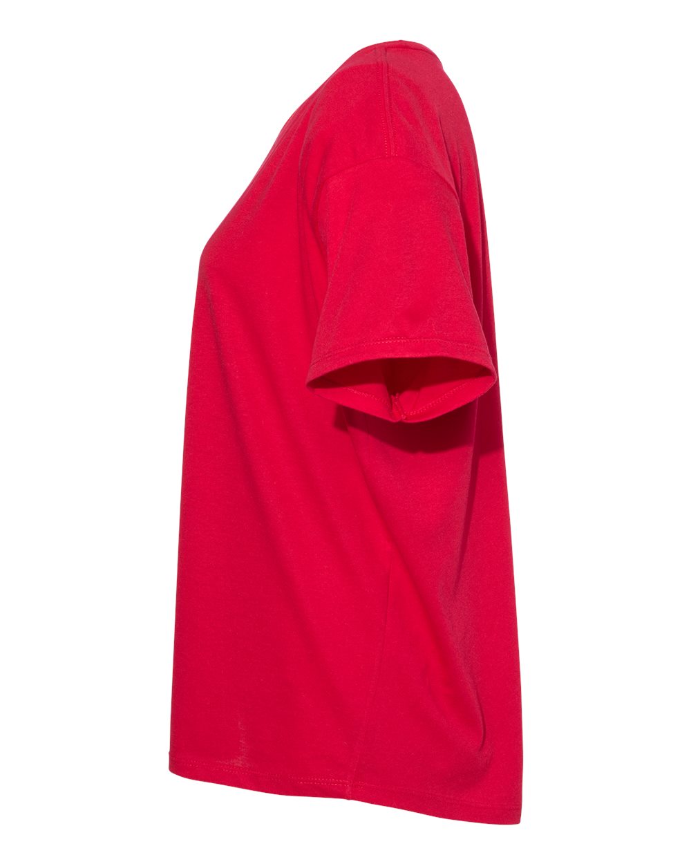 Left View of Red Women’s Ideal Flow T-Shirt - 1530