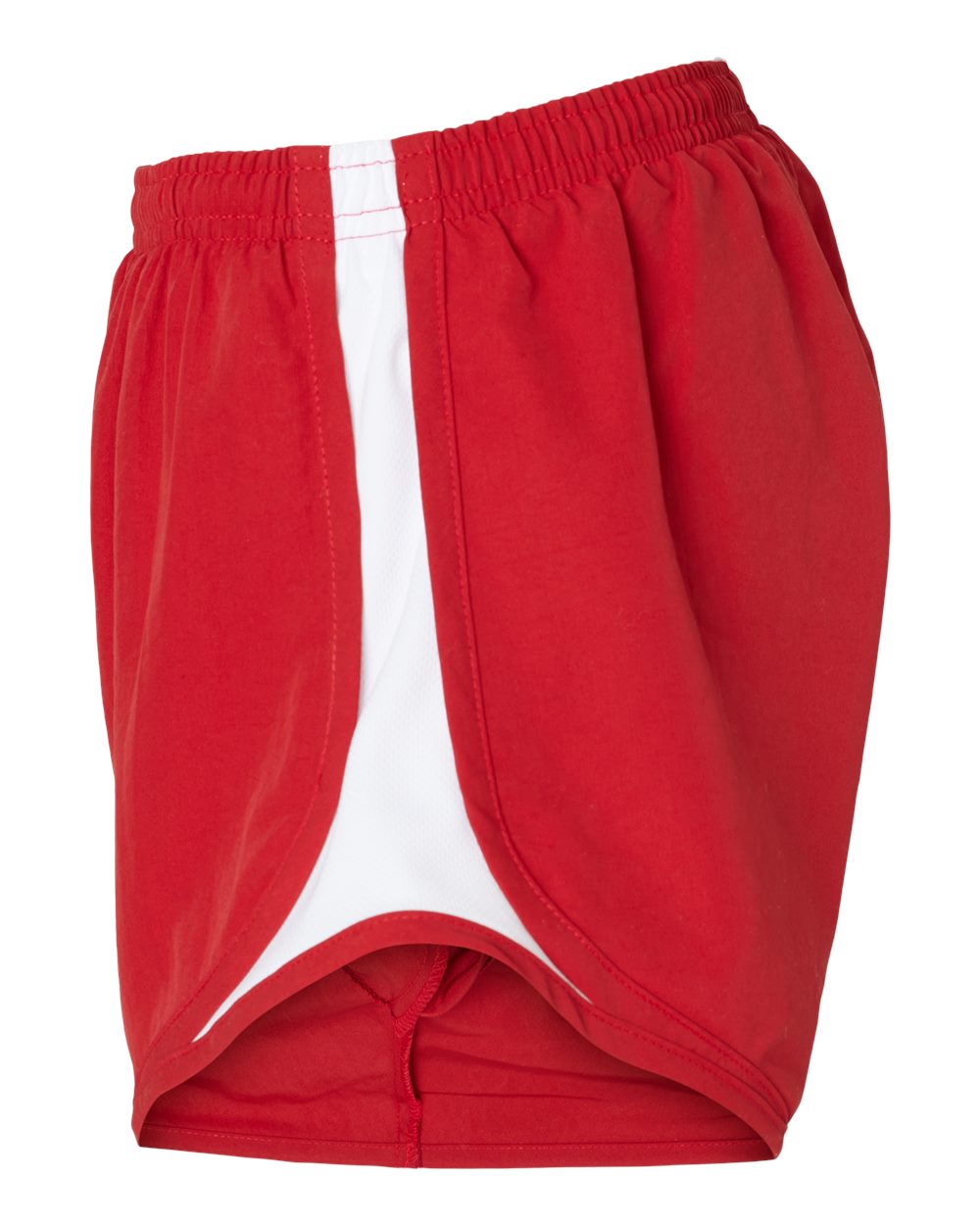 Left View of Red Women&#39;s Sport Shorts - BW6102