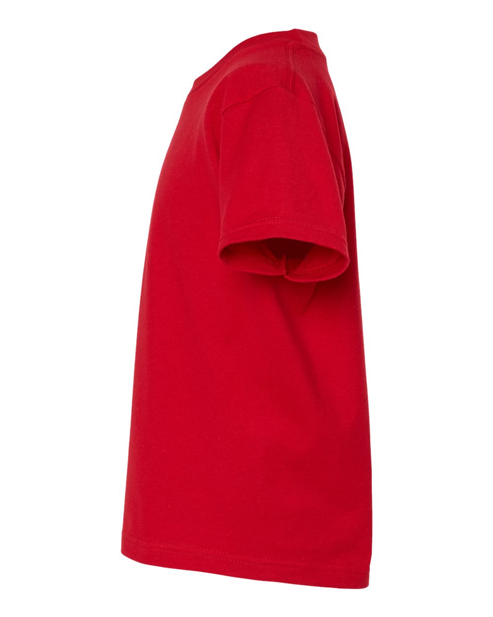 Left View of Red Youth Fine Jersey T-Shirt - 235