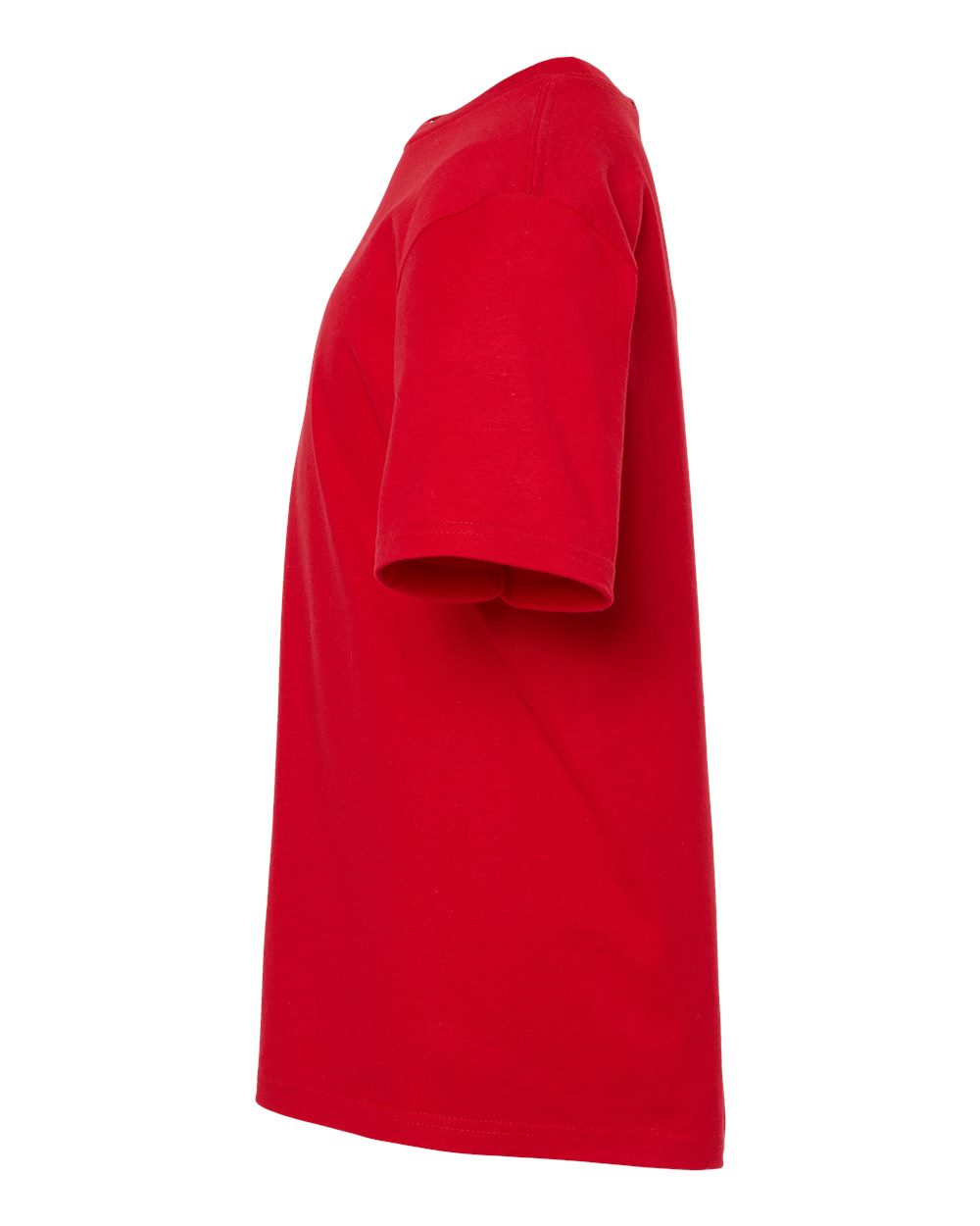 Left View of Red Youth Heavyweight Jersey T-Shirt - 295